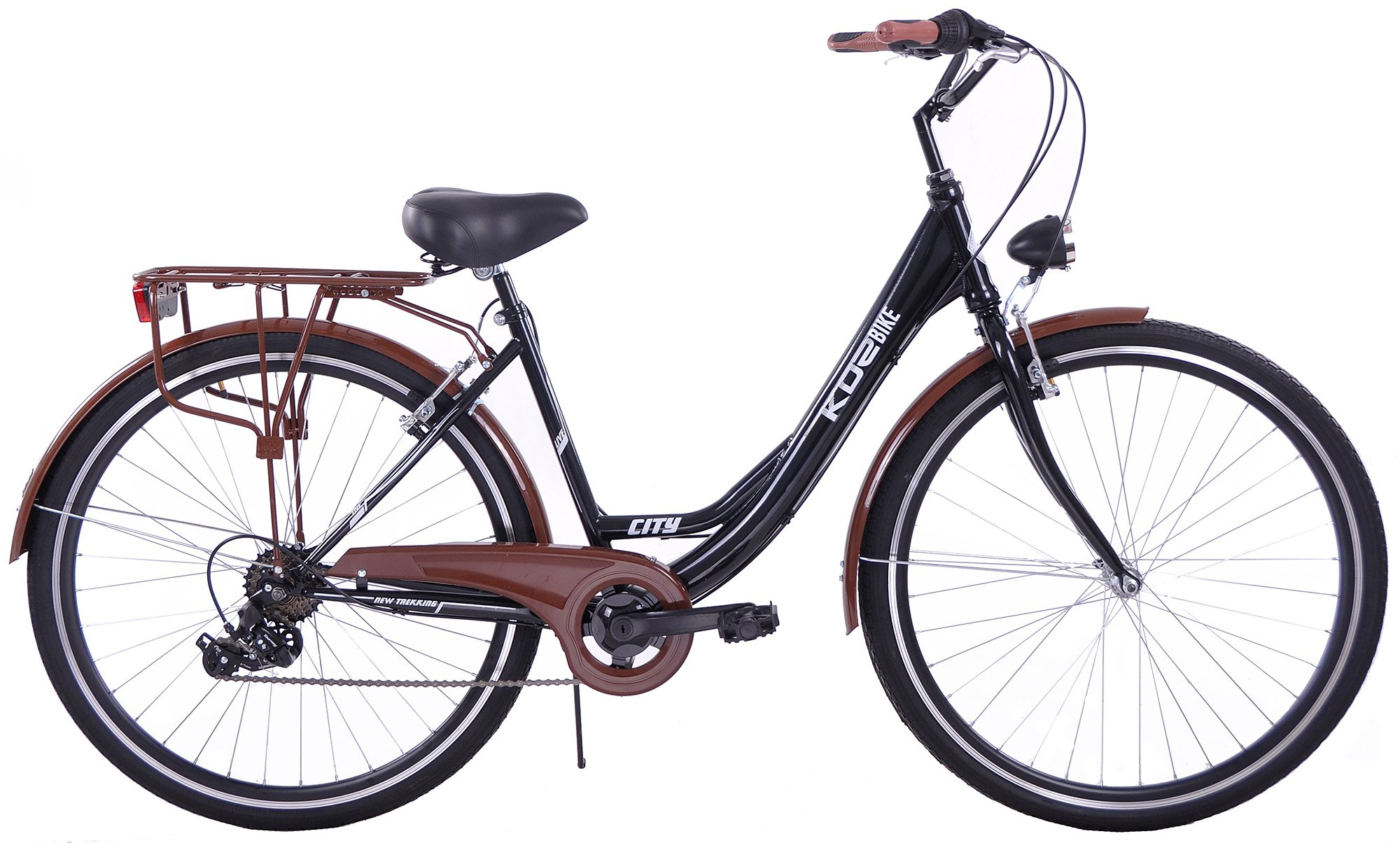 Rower miejski damski Kozbike 28 czarny (7 biegów) ROWERY \ ROWERY